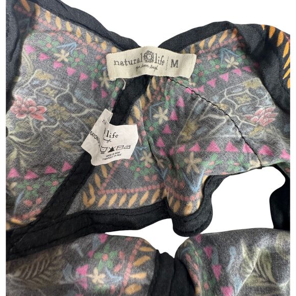 Natural Life Floral Bandana Scarf Style Halter Blouse Size Medium - Picture 4 of 8